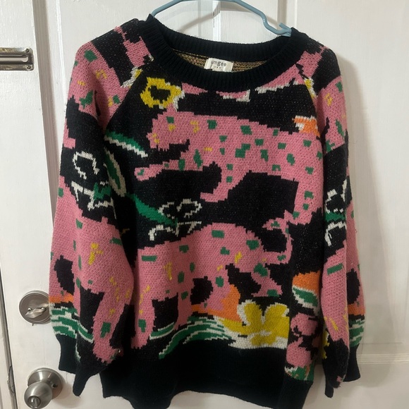 Umgee Pink Leopard Knit Sweater - Picture 6 of 6